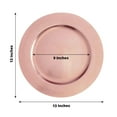 thumbnail image 3 of Efavormart 24 pcs 13" Rose Gold Round Charger Plate Dinner Chargers for Tabletop Decor Holiday Wedding Catering Event Decoration, 3 of 8