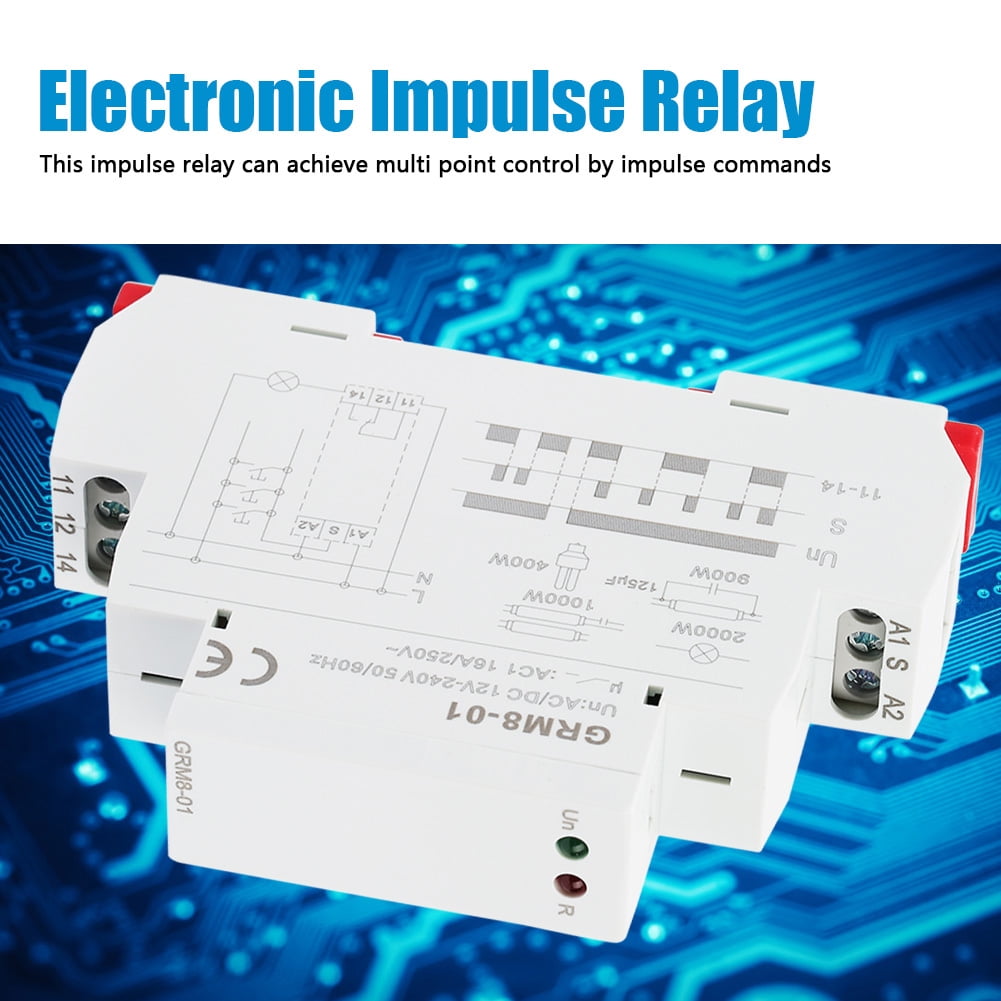 Brrnoo Impulse Latching Relay, Impulse Memory Relay A1A2 Ac0.093Va/Dc0.051.7W Small Volume