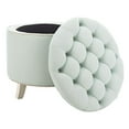 thumbnail image 4 of Safavieh Rocco Bouleau Tufted Robins Pouf de Rangement Bleu, 4 of 5