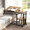 Light Brown, variant on Fnova Mobile Side Table with Wheels, Snack Tray, Height-Adjustable C-Shape Desk, Tiltable Drawing Board, Laptop Stand, Storage Shelves for Living Room, Bedside Table for Couch