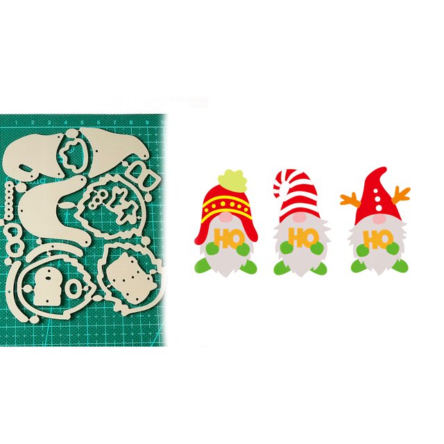 Troqueles De Corte De Gnomo Para Álbum De Recortes Troqueles De Corte Decorativos Plantillas En Relieve Juego De Troqueles De Corte De Acero Al Carbono Para Tarjeta De Papel De Álbum Diy 3 Unids/Set Cateissary HA027665-03