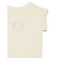 thumbnail image 2 of Wonder Nation Girls Ruffle Dolman Tee, Sizes 4-10, 2 of 3