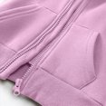 thumbnail image 6 of Staki Girls Winter Jacket Kids Full Zip Hoodie Boys Jacket Warm Cozy Outwear Coat with Pockets 1-10Y(Purple,6-7 Years), 6 of 9