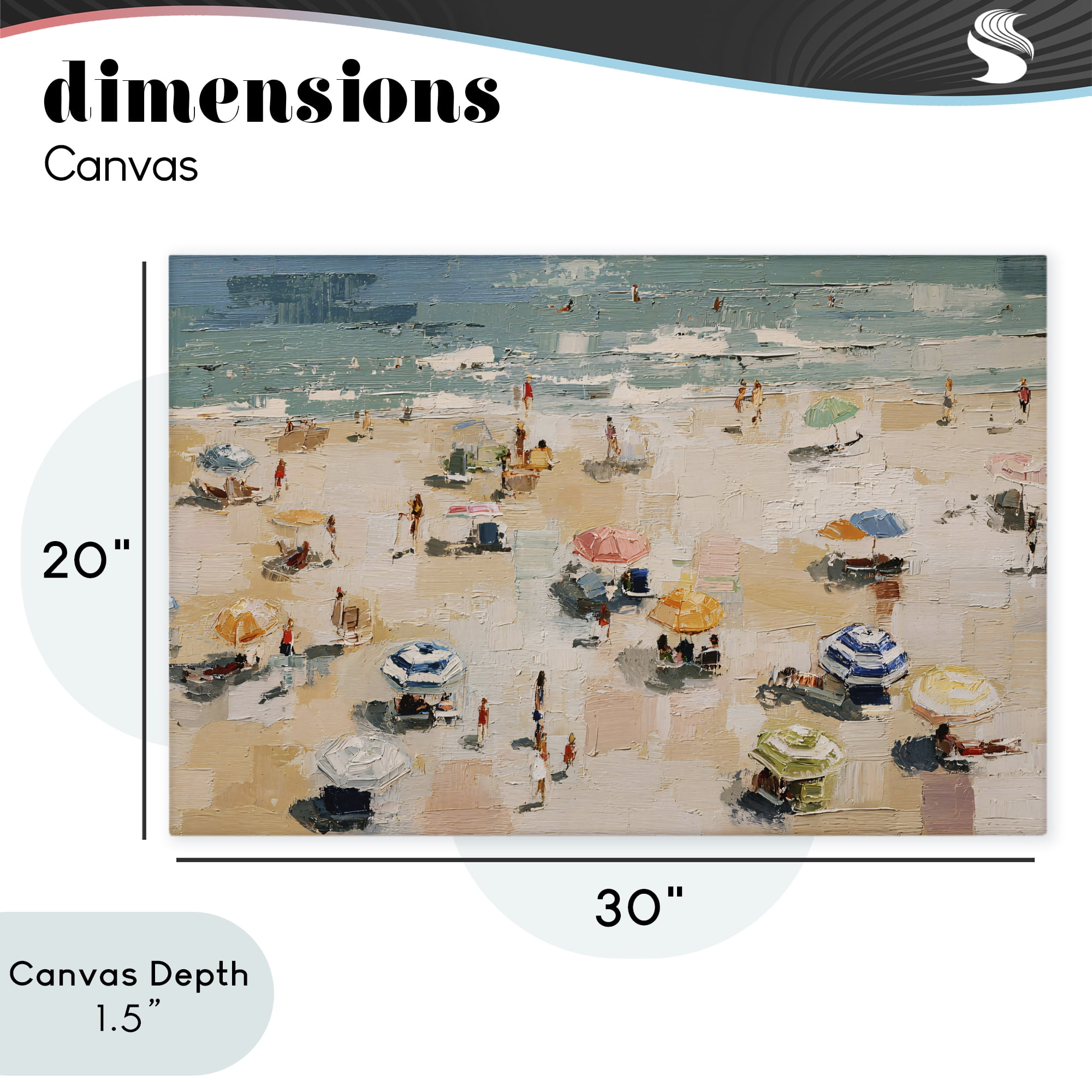 Stupell Industries Summer Beachgoers Expression Canvas Wall Art, design by Jacky Ngan