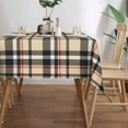 thumbnail image 3 of Rectangle Table Cloth, Red Beige Black White Squares Tartan Plaid Pattern Resistant Washable Tablecloth Decorative Table Cover for Dining, Indoor and Outdoor, 3 of 6