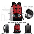 thumbnail image 6 of Uourmeti Cute Cartoon Face Design Backpack for Students, 17 Inch Smooth Zipper Portable School Backpack for Outdoor Daily Use, 6 of 6
