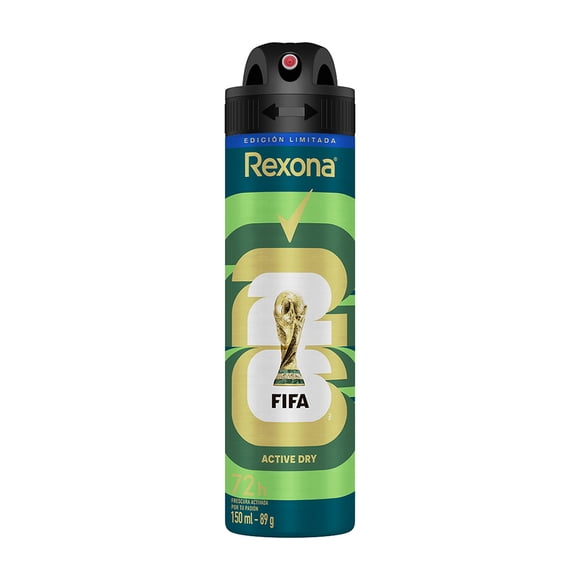Antitranspirante Rexona active dry en aerosol para caballero 150 ml