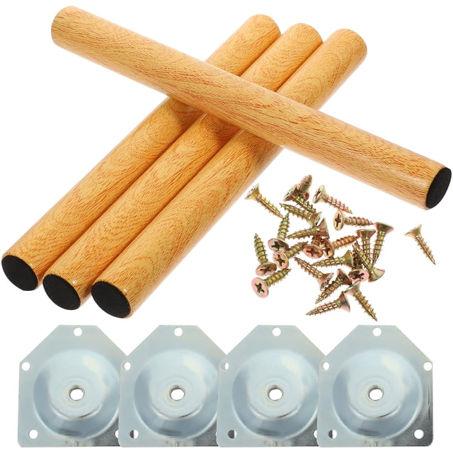 Miangastore Wooden Table Legs Replacement Set for Home Use Assorted Color Multifunctional Furniture Feet 1 Set