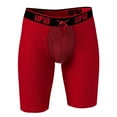 thumbnail image 4 of UFM Mens Underwear, 9 Inch Inseam Poly-Spandex Mens Boxer Briefs, Adjustable Support Pouch Mens Boxers, 40-42 Waist, Red, 4 of 6