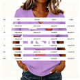 thumbnail image 3 of BODOAO Women's 250 Anniversary USA Shirt V-Neck Short Sleeve 250 Years T-Shirt 1776-2026 250Th Spring Summer Casual Patriotic Shirts Loose Fit Tops Plus Size Purple M, 3 of 5