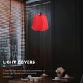 thumbnail image 5 of QUMIIRITY 1Pack Red Pleated Cloth Lampshade for Table Lamp Home Decoration 11.8x6.7in, 5 of 5