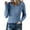 Blue, variant on DuoJiaJ Women's 2025 Summer Fall Long Sleeve Button Ribbed Knit Slim Fit Casual Basic Tops Blouse Beige L