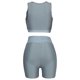 thumbnail image 3 of Gibobby Trajes de Entrenamiento para Mujer Conjunto de dos piezas de yoga de cintura alta para mujer, deportivo, casual, color sólido, chaleco(Gris,M), 3 of 4
