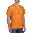 thumbnail image 2 of Vsdgher Orange Glitter2 Print Men's Dry Fit Mesh Athletic Shirts Moisture Wicking Tennis T-Shirt Tops, 2 of 9