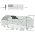 thumbnail image 2 of PawHut Galvanized Large Metal Chicken Coop Cage 9.2' x 18.7' x 6.5', 2 of 8