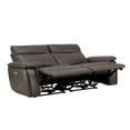 thumbnail image 5 of Lexicon Maroni 80" Contemporary Leather Double Reclining Loveseat in Brown, 5 of 7