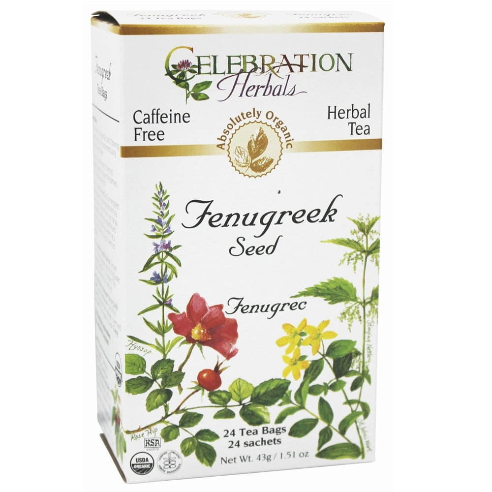 Celebration Herbals Organic Caffeine Free Fenugreek Seed Herbal Tea