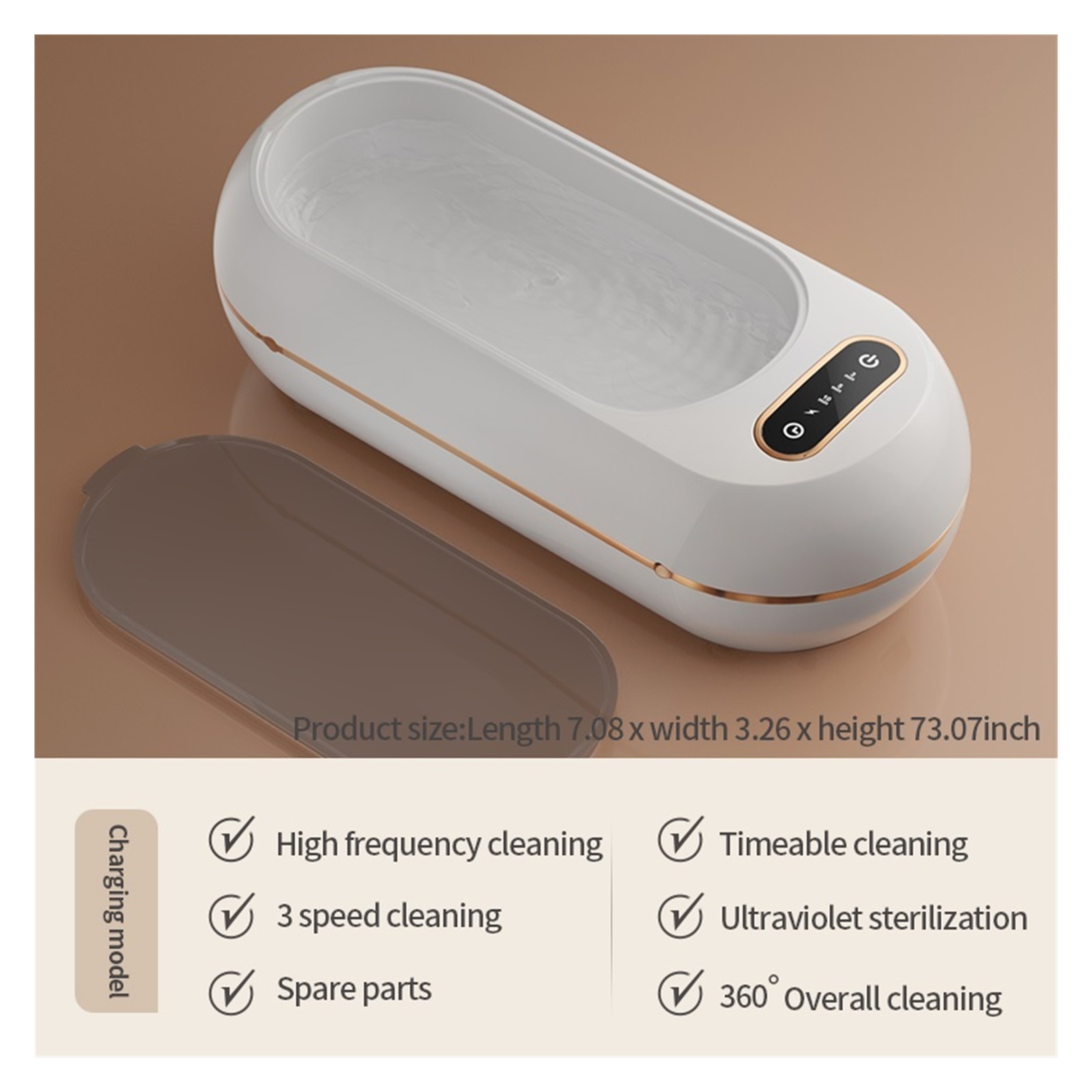 Multi-Functional Cleaning Machine Ultrasonic Glasses Jewelry Watch Cleaner High-Frequency Vibration