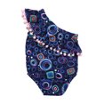 thumbnail image 3 of Coofit Maillot de Bain une Pièce à Pompons, Design Boule, Maillot de Plage pour Enfants, 3 of 10