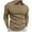 Khaki, variant on UAMVSH Mens Ribbed Knitted Shirts Casual Lapel V-Neck Outdoor Travel Tops Soft Long Sleeve Workout Sport Golf Undershirts(Medium,Gray)