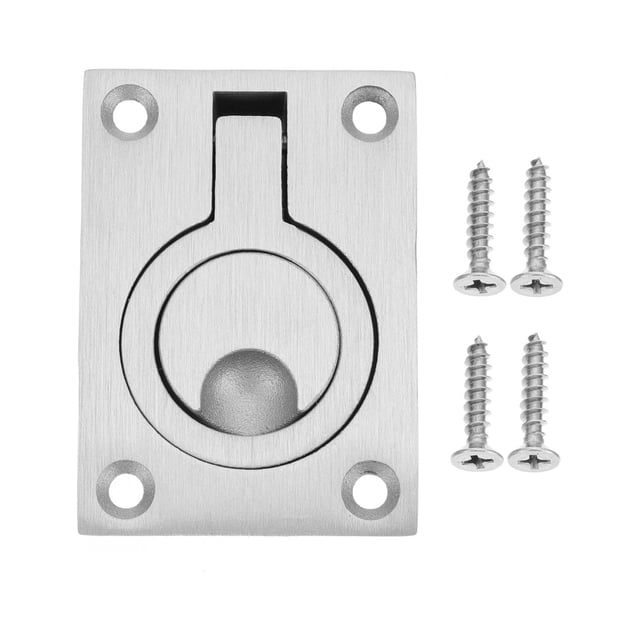 MasteelfCA 1pc Stainless Steel Boat Hatch Pull Ring Marine Boat Hatch Pull Handle (Silver)
