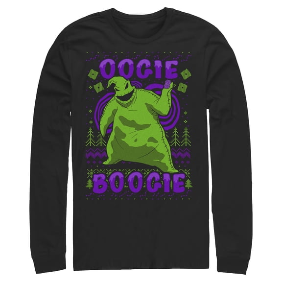 Mens The Nightmare Before Christmas Oogie Boogie Ugly Sweater Long Sleeve Shirt