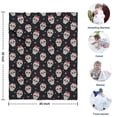 thumbnail image 4 of Black Pink Skull Pattern Blanket,Comfortable Soft Flannel Throw Blanket,All Season,Warm Lightweight Blankets for Sofa Bed Couch Living Room Chair,30"x40", 4 of 4