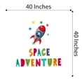 thumbnail image 4 of Cartoon Dog Spaceship Adventure Fun Planets ArtWall Decal Decoration Space Adventure Adventurous Space Cartoon Rocket Decorating Ideas for Child's Bedroom Size: 40 In(W) x 40 In(H), 4 of 5