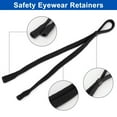 thumbnail image 4 of HLONK 6 Pcs Sangles de Lunettes Réglables Porte-Lunettes Cordons de Cou Noir, 4 of 7