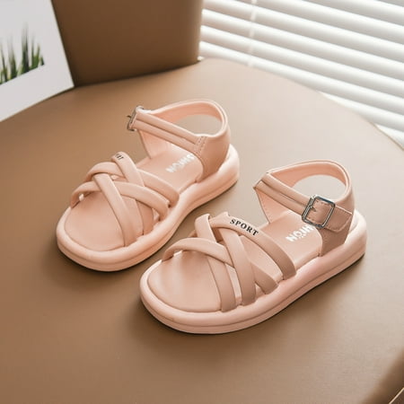 

Summer Children Toddler Baby Girls Boys Crossed Strap Sandals Beach Shoes