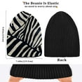 thumbnail image 6 of joogoo Zebra Pattern Beanie Hats Men Women Cuffed Skull Cap Winter Warm Knit Thick Beanies, 6 of 7