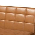 thumbnail image 5 of Baxton Studio Sanford 2 Piece Mid Century Faux Leather Dining Nook Banquette Set, Walnut Brown, 5 of 8