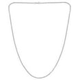 thumbnail image 4 of JewelStop Platinum Non-diamond Cut Finish 2.3mm Oval Cable Chani Necklace, Pear Shaped Lobster Clasp - 18",20", 4 of 6