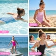 thumbnail image 6 of Girls One-Piece Cut Out Design Swimsuit with Cover Up Skirt Adjustable Straps Swimwear Solid Color Bathing Suit for Girls 13-14 Years, 6 of 10
