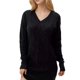thumbnail image 1 of Vestido Tipo Suéter con Cuello en V para Mujer, Estilo Suéter Tipo Túnica Holgado Informal de Larga con Punto y Larga para Otoño. Negro L, 1 of 8