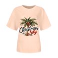 thumbnail image 4 of Drie Christmas Girls Shirt Loose Fit Crewneck Short Sleeve Tops Fall Casual Blouse 2025 Basic Tee Beach Light Yellow,M, 4 of 6