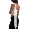 thumbnail image 5 of Women Fairycore Bandeau Summer Casual Strapless Off-shoulder Y2k Crop Tank Tops With Silk Scarf, 5 of 6
