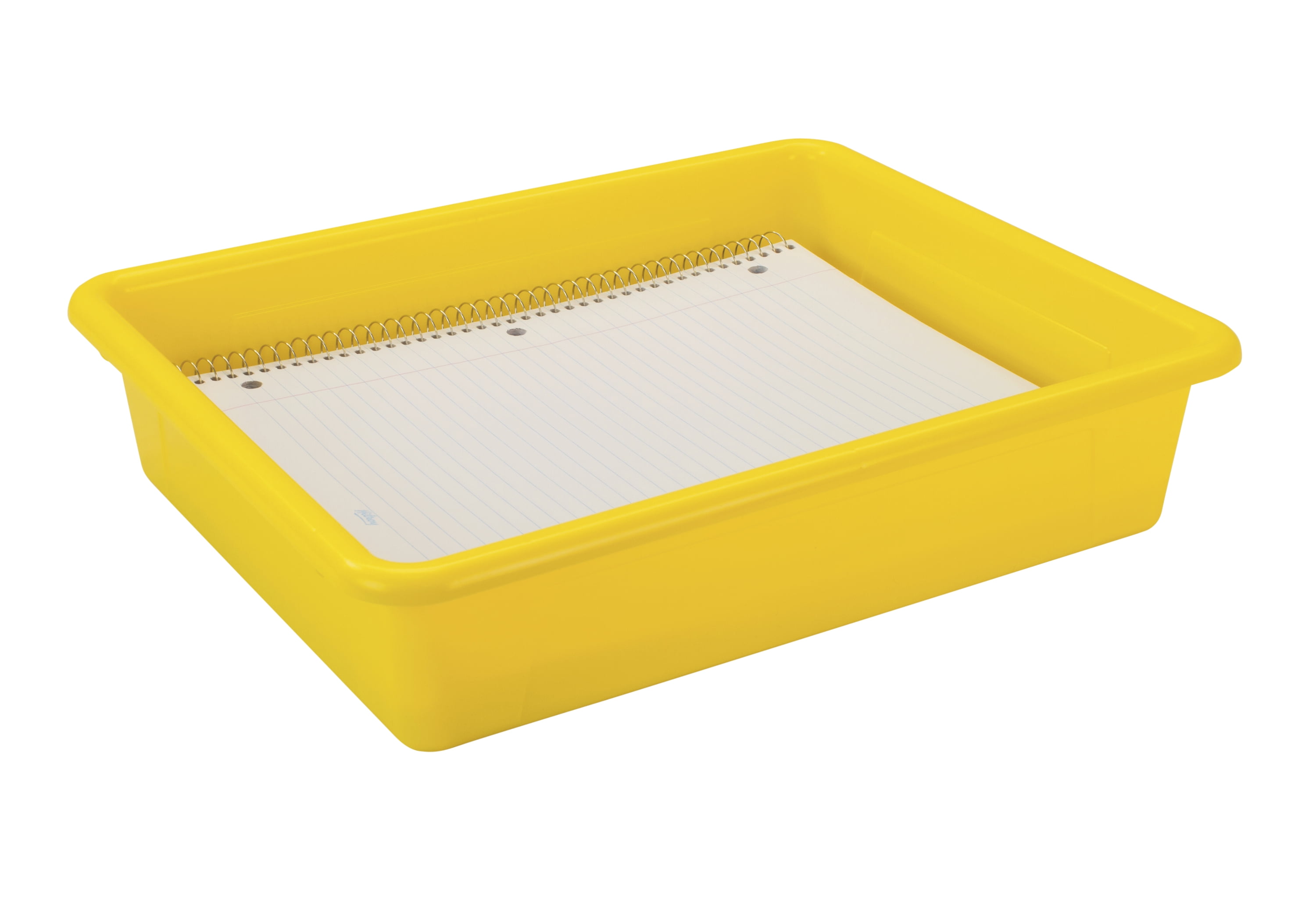 Storage Tray, Letter size, 10-3/4 x 13-1/4 x 3 Inches, Assorted Colors, Pack of 5 School Smart