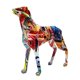 thumbnail image 1 of Escultura de perro colorida, estatua de animal, figura decorativa coleccionable Pintada, 1 of 4