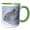 Green/White, variant on 3drose, Ruffed Grouse in Cold Winter Weather., 11oz Mug