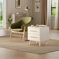 thumbnail image 6 of Aiho 2 Drawer Dresser, Chest of Drawers Nightstand Storage Tower Storage Wooden Dresser for Living Room, Bedroom, Hallway - White, 6 of 10