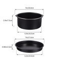 thumbnail image 2 of 1 Set/2 Pcs Accessoires pour Friteuse à Air Chaud 7 Pouces avec Baril à Gâteau en Acier au Carbone Moule à Pizza, 2 of 9
