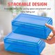 thumbnail image 4 of Estuche de plástico FloreceBien con tapa de cierre rápido, gran capacidad, caja organizadora de almacenamiento de útiles escolares para niños, azul, 4 of 5