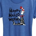 thumbnail image 3 of Dr. Seuss - Happy Halloween Skeleton Cat - Women's Short Sleeve Graphic T-Shirt, 3 of 6
