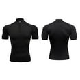 thumbnail image 3 of PanBiqintyy Compression Shirt Men Running Short Sleeve T-shirt Gym Clothes Summer Tight Fitness Polo Shirt Quick Dry Bodybuilding Muscle Tee, 3 of 8