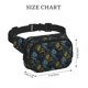 thumbnail image 4 of Fotbe Sunflowers Cangurera Cuadrada con Estampado de Doble Capa, Bolsa de Cintura Ajustable Mini para Hombres y Mujeres, 4 of 9