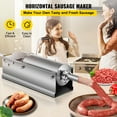 thumbnail image 2 of VEVOR Horizontal Sausage Stuffer Maker 5L/11Lbs Manual Sausage Filler with 4 Filling Nozzles Stainless Steel Sausage Stuffing Machine for Commercial & Home Use, 2 of 9