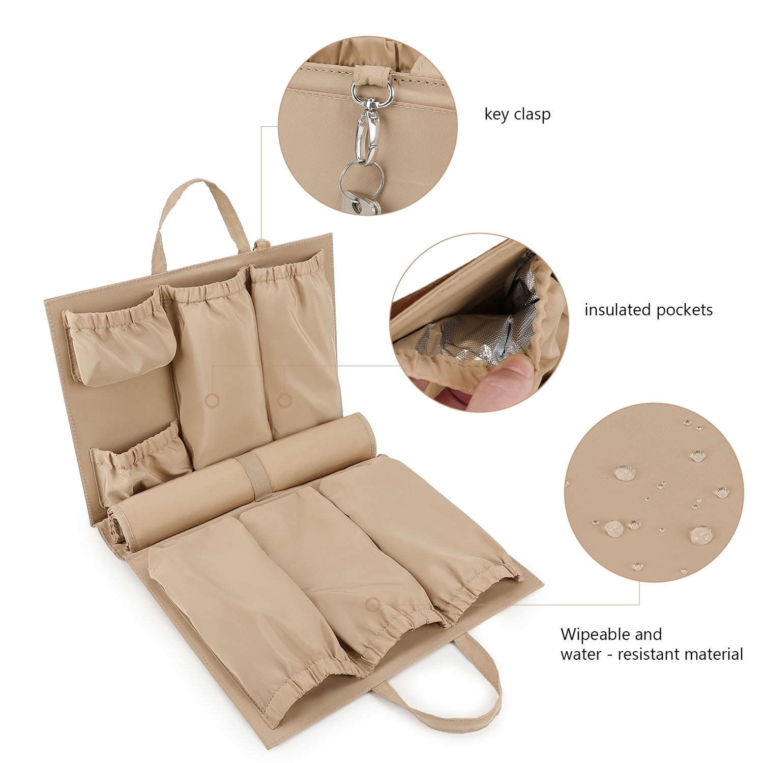 SPEKSEE Tote Bag Organizer Insert - Multi-Pocket Storage for Maternity and Baby Items, Convertible Diaper Bag