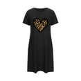 thumbnail image 4 of Royisotas Womens Nightgowns Plus Size Sleepwear Summer Black CrewNeck Loungewear for Womens ShortSleeve, 4 of 5