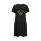 thumbnail image 4 of Camisón corto de talla grande para mujer, camisón de manga corta con estampado de pecho a la moda, camisón para mujer, 4 of 5